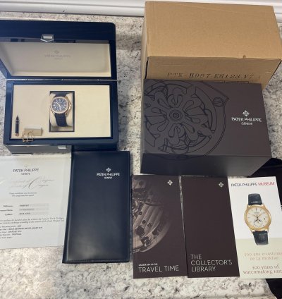 Patek Philippe Aquanaut 5164r Travel Time 18k Rose Gold Boxes Papers