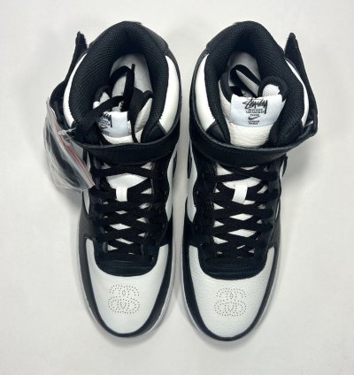 Stussy Nike Air Force 1 Mid Black White Shoes Size 9 5