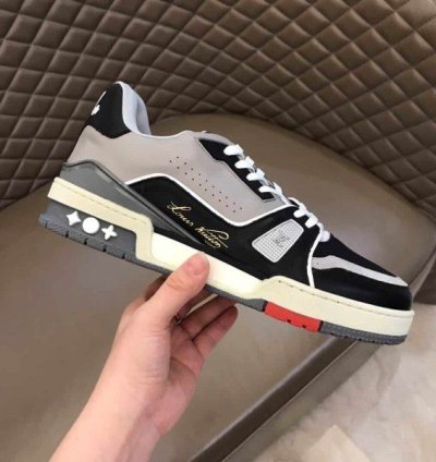 Louisvuitton Trainer Sneaker Grey Black Sneakers