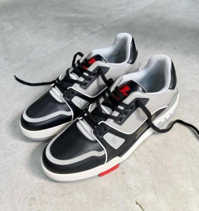 Louisvuitton Trainer Sneaker Grey Black Sneakers