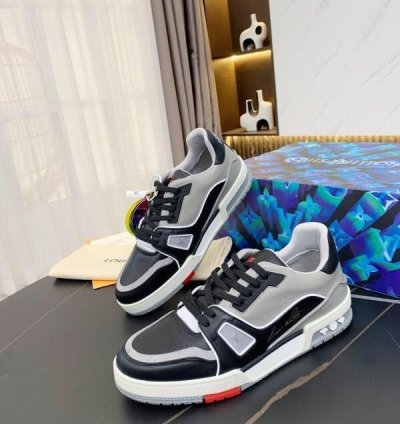 Louisvuitton Trainer Sneaker Grey Black Sneakers