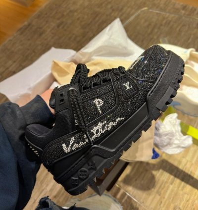 Louisvuitton Trainer Xaxi Crystal Black Diamond Sneakers