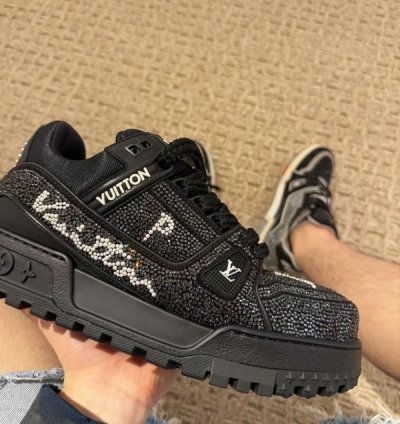Louisvuitton Trainer Xaxi Crystal Black Diamond Sneakers