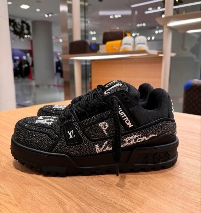 Louisvuitton Trainer Xaxi Crystal Black Diamond Sneakers