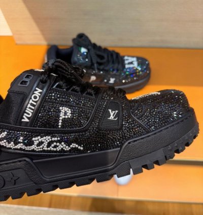 Louisvuitton Trainer Xaxi Crystal Black Diamond Sneakers