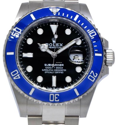 Rolex Submariner Date New Rolex Smurf Submariner 18k White Gold Blue Ceramic Watch 23 126619lb
