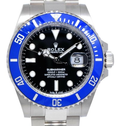 Rolex Submariner Date New Rolex Smurf Submariner 18k White Gold Blue Ceramic Watch 23 126619lb