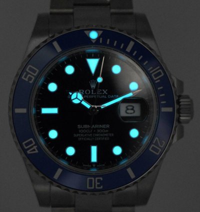 Rolex Submariner Date New Rolex Smurf Submariner 18k White Gold Blue Ceramic Watch 23 126619lb