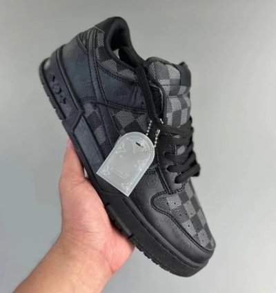 Louisvuitton X Nike Sb Dunk Low Black Sneakers
