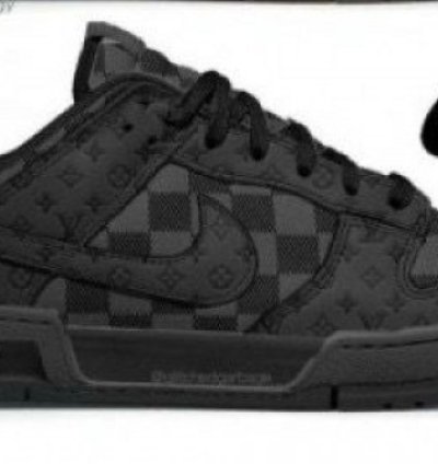 Louisvuitton X Nike Sb Dunk Low Black Sneakers