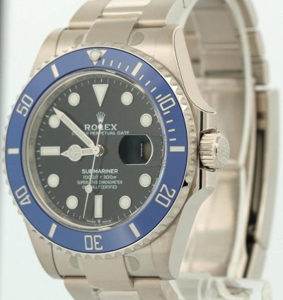 Rolex Submariner Date New Stickered Papers Rolex Submariner 41 Date Blueberry 18k Blue 126619 Lb Box