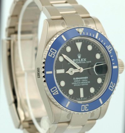 Rolex Submariner Date New Stickered Papers Rolex Submariner 41 Date Blueberry 18k Blue 126619 Lb Box