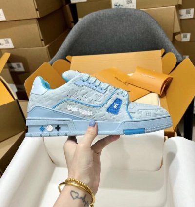 Louisvuitton X Tyler The Creator Trainer Blue Sneakers