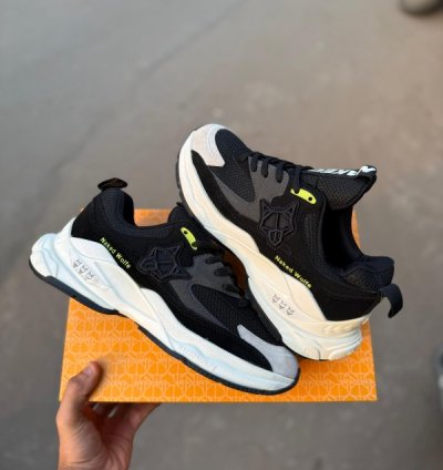 Naked Wolfe Smash Black White Sneakers