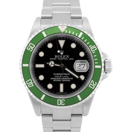Rolex Submariner Date Nos Flat 4 Rolex Submariner Date Kermit Papers Stickered Green 40mm 16610 Box
