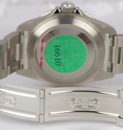 Rolex Submariner Date Nos Stickered 2003 Rolex Submariner Kermit Green Flat 4 -serial Watch 16610 Lv
