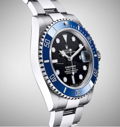 Rolex Submariner Date Oyster Perpetual 41mm 18k White Gold Black Dial Ceramic Blue Bezel 126619lb