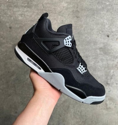 Air Jordan 4 Retro Se Black Canvas