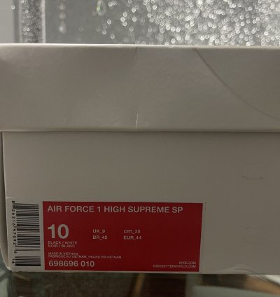 Supreme Air Force 1 High Black