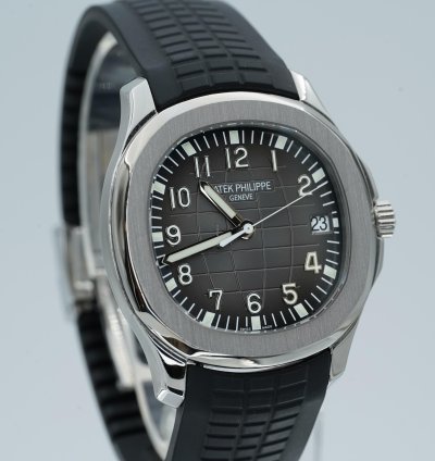 Patek Philippe Aquanaut 5167a Stainless Steel Black Dial Bracelet And Rubber