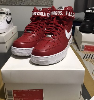 Supreme Air Force 1 High Sp Red 2014