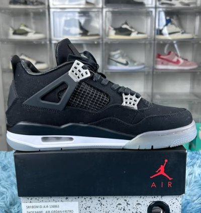 Air Jordan 4 Retro Se Black Canvas