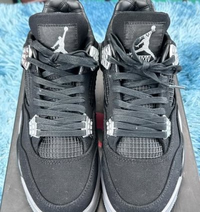 Air Jordan 4 Retro Se Black Canvas