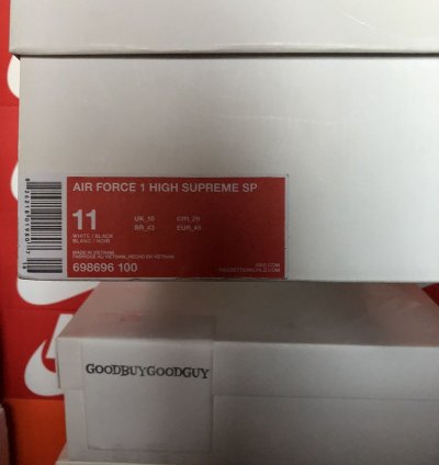 Supreme Air Force 1 High Supreme White 2014 Us11