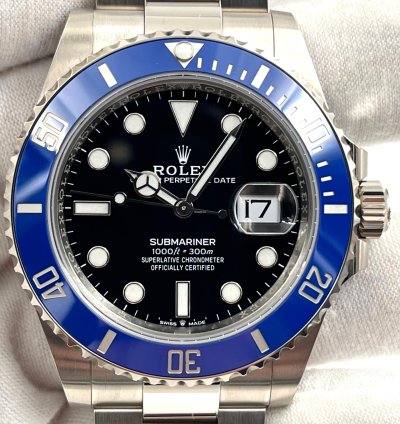 Rolex Submariner Date Unworn Submariner Date Smurf 41mm Blue Date White Gold 126619lb Box Papers 2024