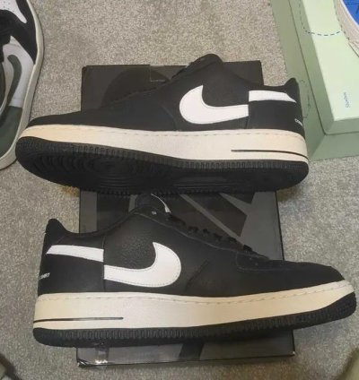 Supreme Comme Des Gar Ons Air Force 1 Low Black Men Size 8 5