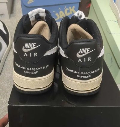 Supreme Comme Des Gar Ons Air Force 1 Low Black Men Size 8 5