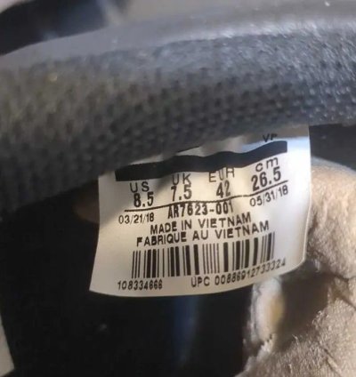 Supreme Comme Des Gar Ons Air Force 1 Low Black Men Size 8 5