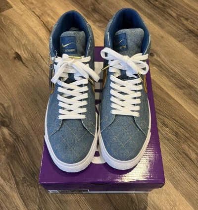 Supreme Denim Nike Sb Blazer Mid Qs