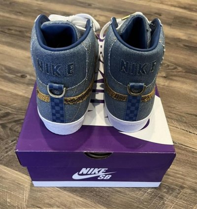 Supreme Denim Nike Sb Blazer Mid Qs