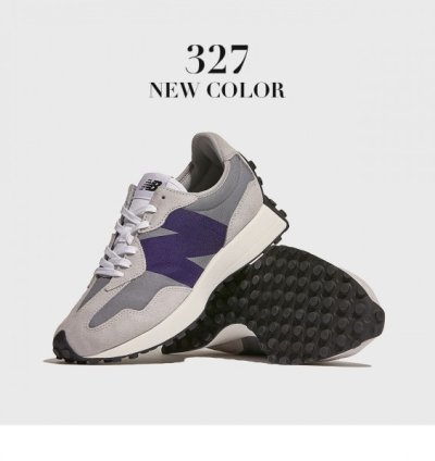 Newbalance 327 Grey Purple Running Shoes
