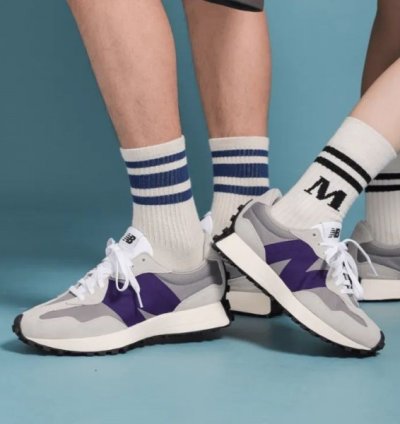 Newbalance 327 Grey Purple Running Shoes