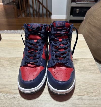 Supreme Dunk High Sb By Any Means - Red Navy