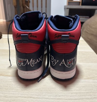 Supreme Dunk High Sb By Any Means - Red Navy