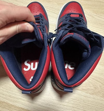 Supreme Dunk High Sb By Any Means - Red Navy