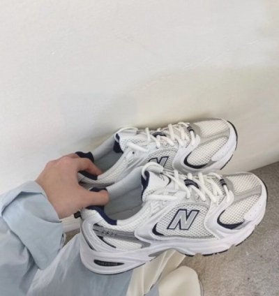 Newbalance 530 White Navy Running Shoes