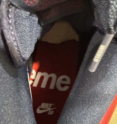 Supreme Dunk High Sb By Any Means Red Navy