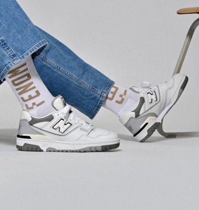 Newbalance 550 Salt And Pepper Running Shoes
