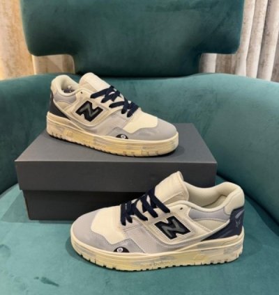 Newbalance 550 White Grey Painted Sneakers