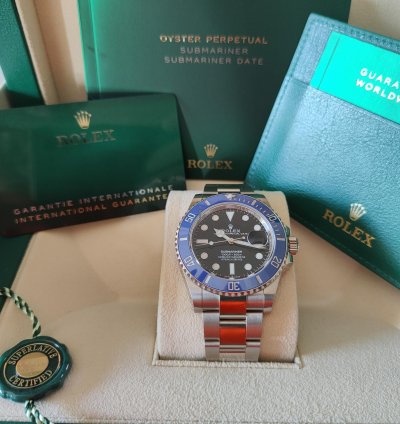 Rolex Submariner Date White Gold Unworn Full Set 2022 Official Rolex Warranty