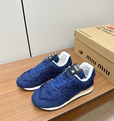 Newbalance 574 X Miu Miu Denim Sneakers