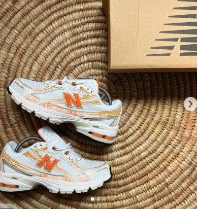 Newbalance 740 Silver Orange Running Shoes
