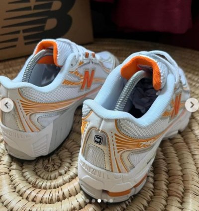 Newbalance 740 Silver Orange Running Shoes