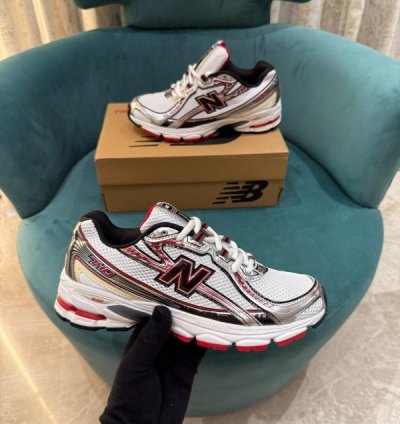 Newbalance 740 Silver Red Sneakers