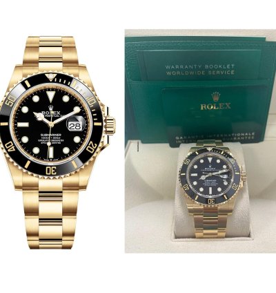 Rolex Submariner Date Yellow Gold Submariner Date Watch - Black Bezel - Black Dial 126618ln