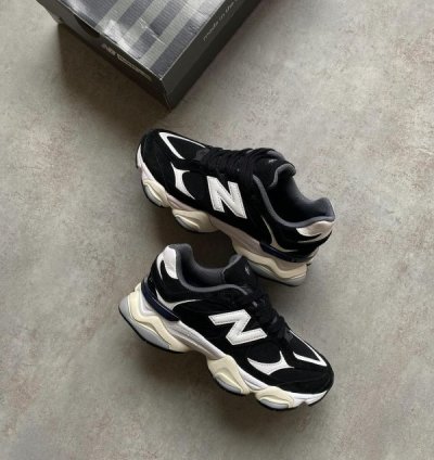 Newbalance 9060 Black White Running Shoes